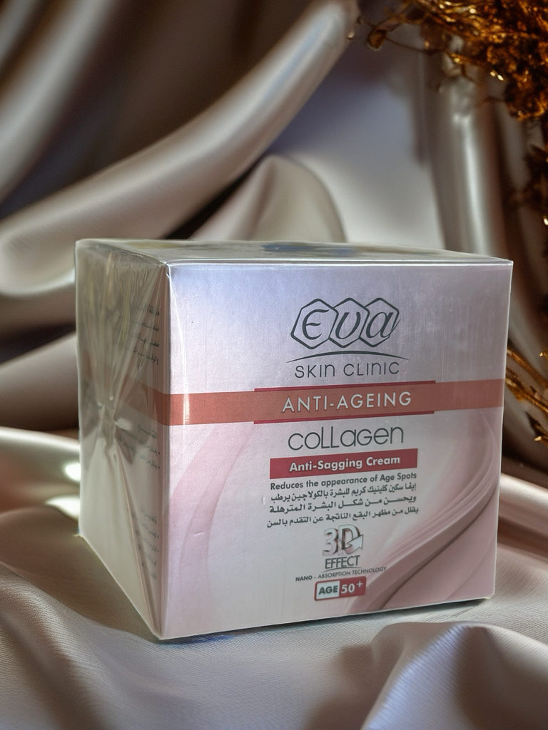 EVA Skin Clinic Collagen Anti-Sagging Cream
كريم الكولاجين لمكافحة الترهل +50