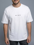 Minimal Text Print T-Shirt – White
