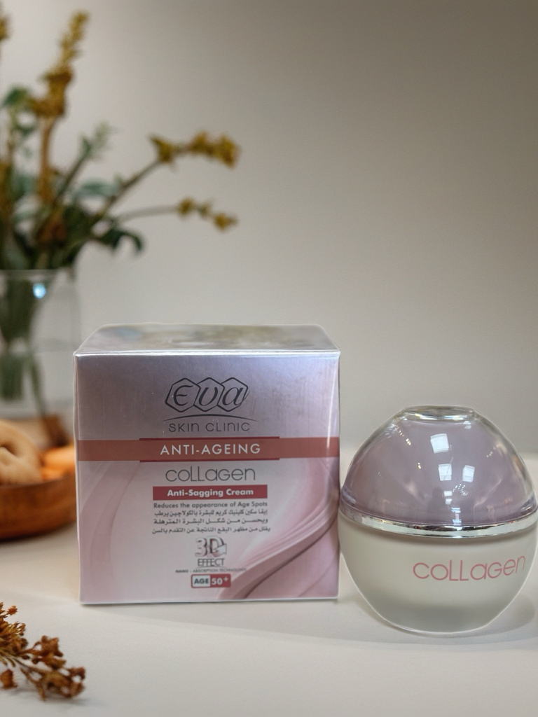 EVA Skin Clinic Collagen Anti-Sagging Cream
كريم الكولاجين لمكافحة الترهل +50