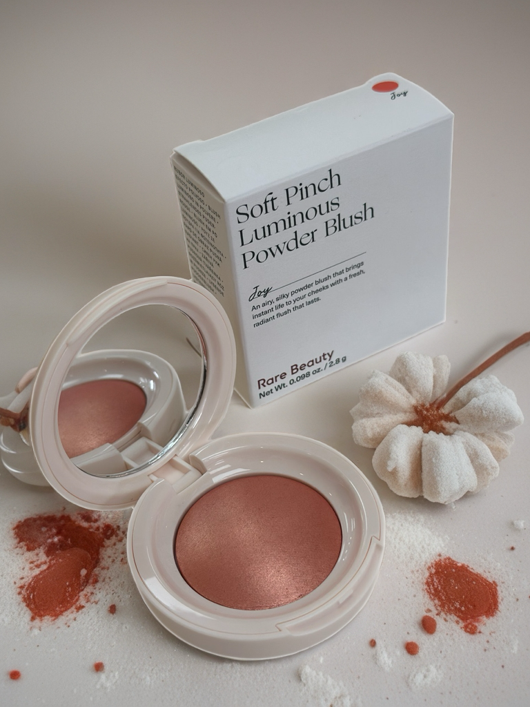 Rare Beauty Soft Pinch Luminous Powder Blush – Joy | Warm Coral Glow