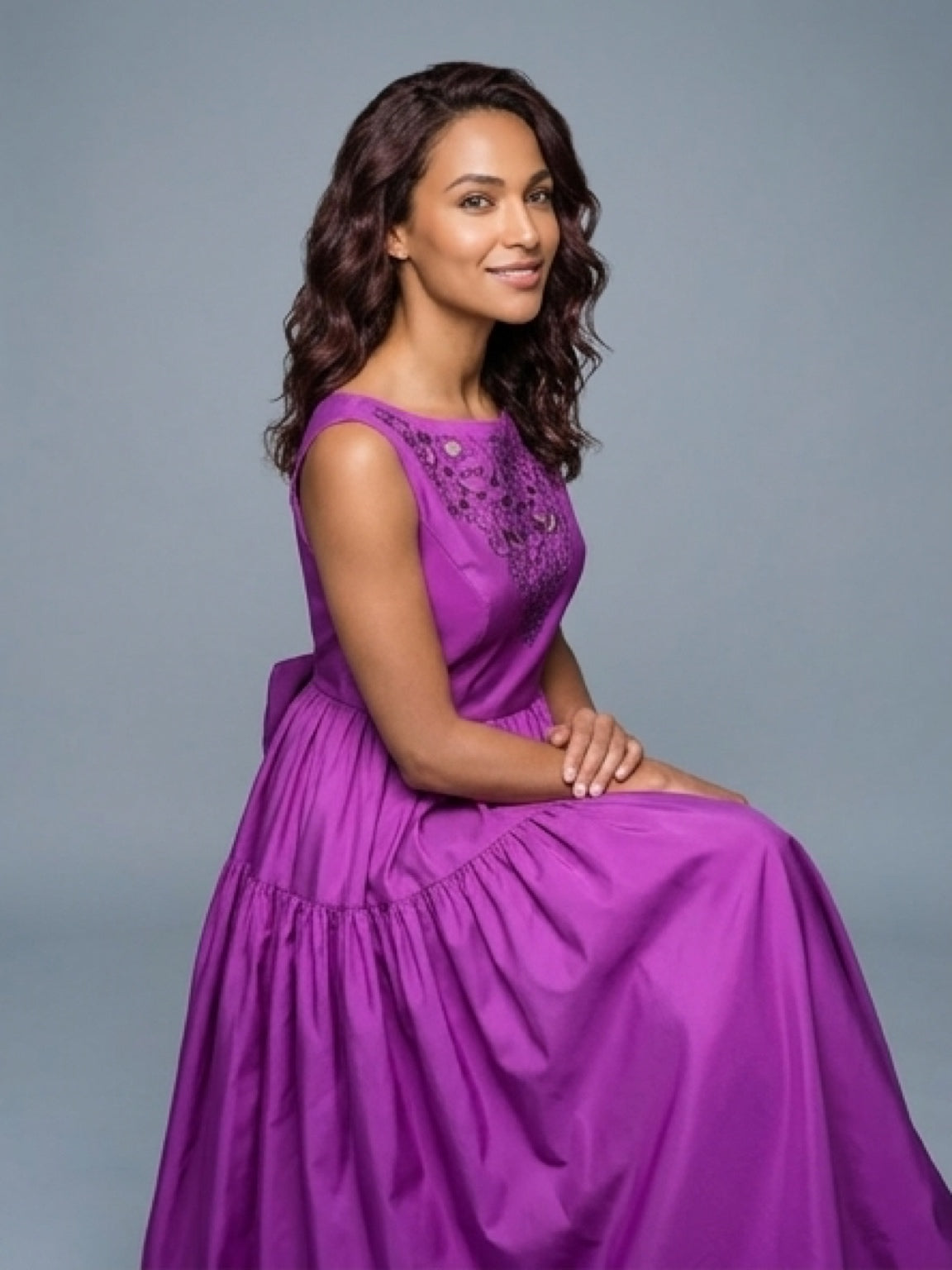 Timeless Violet Flow Dress