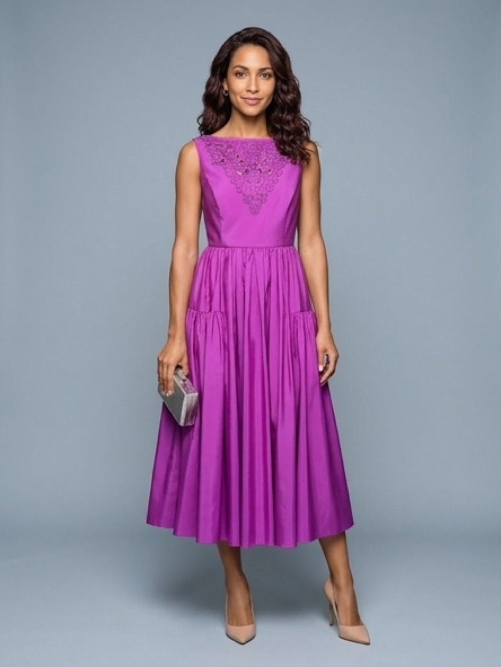 Timeless Violet Flow Dress