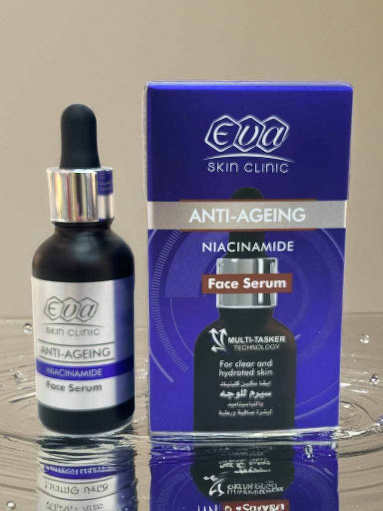 EVA Skin Clinic Niacinamide Anti-Ageing Face Serum
سيروم نياسيناميد لتفتيح وتنقية البشرة