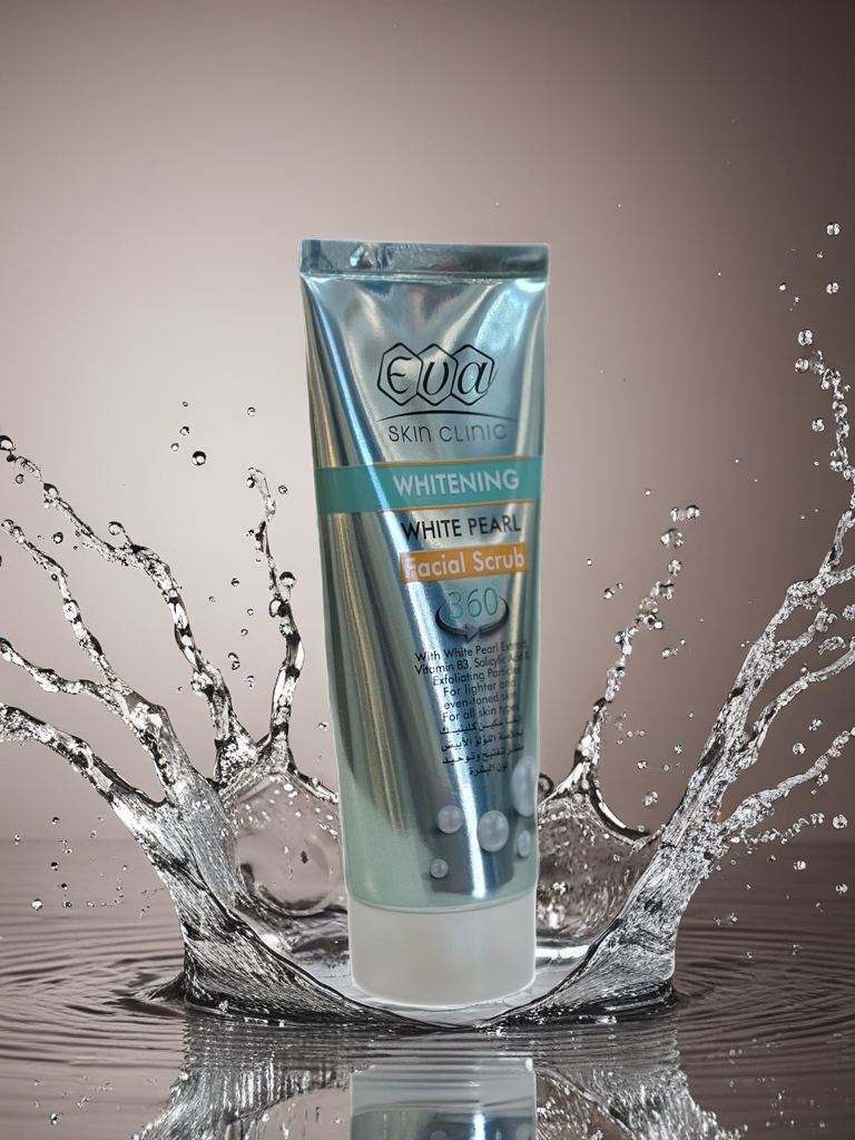 EVA Skin Clinic Whitening White Pearl Facial Scrub 360°
مقشر الوجه وايت بيرل من إيفا
100ml
