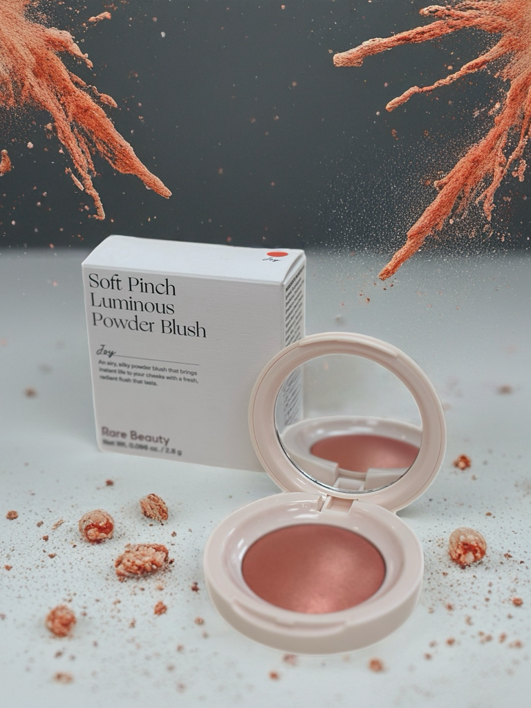 Rare Beauty Soft Pinch Luminous Powder Blush – Joy | Warm Coral Glow