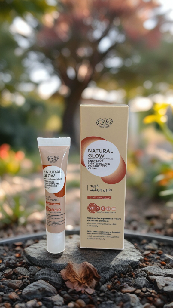 EVA Natural Glow Under-Eye Lightening & Moisturizing Cream
كريم تفتيح وترطيب لمنطقة تحت العين