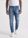 Slim Fit Distressed Jeans – Street Style Denim