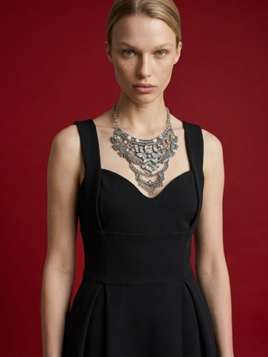 Minimal Elegant Black Midi Dress – Evening Style