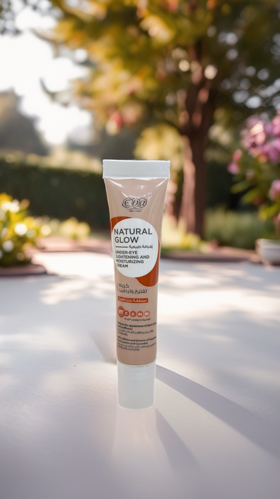 EVA Natural Glow Under-Eye Lightening & Moisturizing Cream
كريم تفتيح وترطيب لمنطقة تحت العين