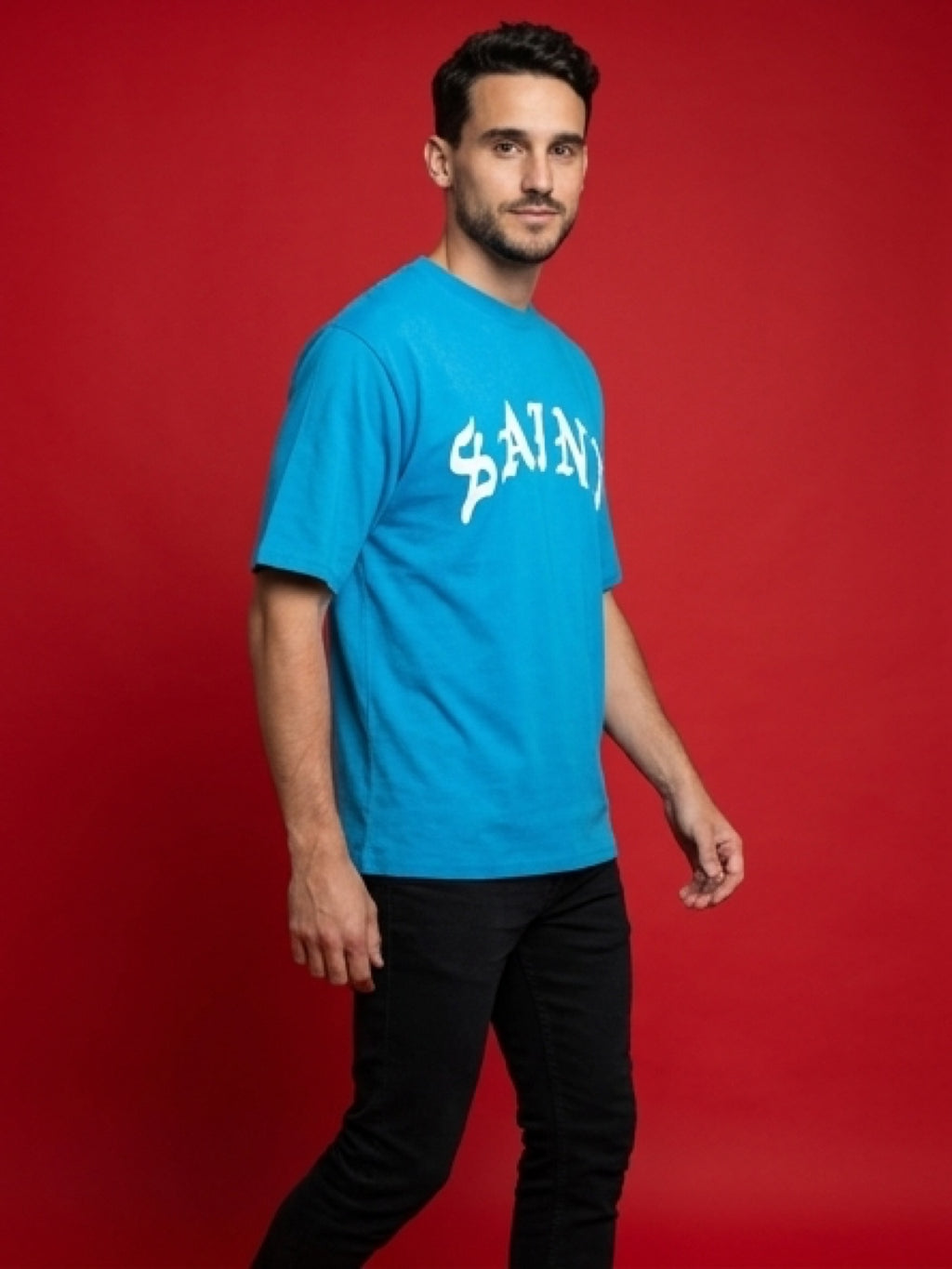تيشيرت رجالي أزرق ستريت ستايل – SAINT