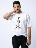 Graphic Print Oversized T-Shirt – White