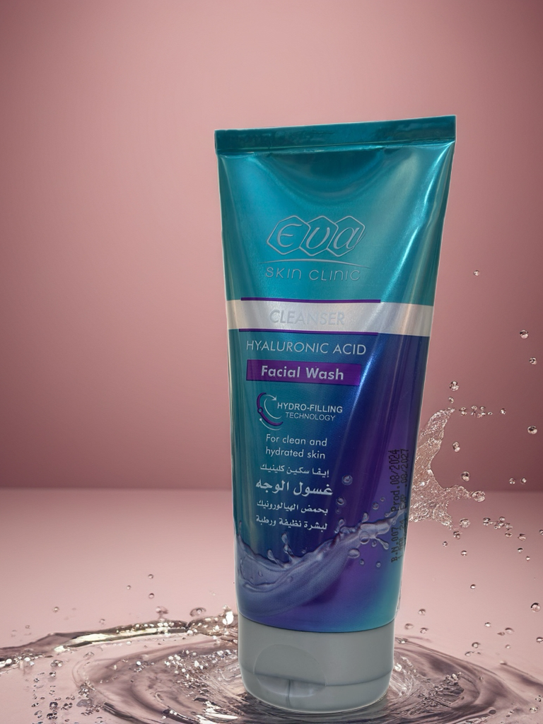 EVA Skin Clinic Hyaluronic Acid Facial Wash
غسول الوجه بحمض الهيالورونيك من إيفا