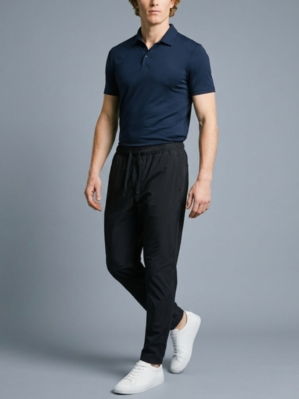 بنطلون رجالي أسود كاجوال بخصر مطاطي – Smart Jogger Pants Black