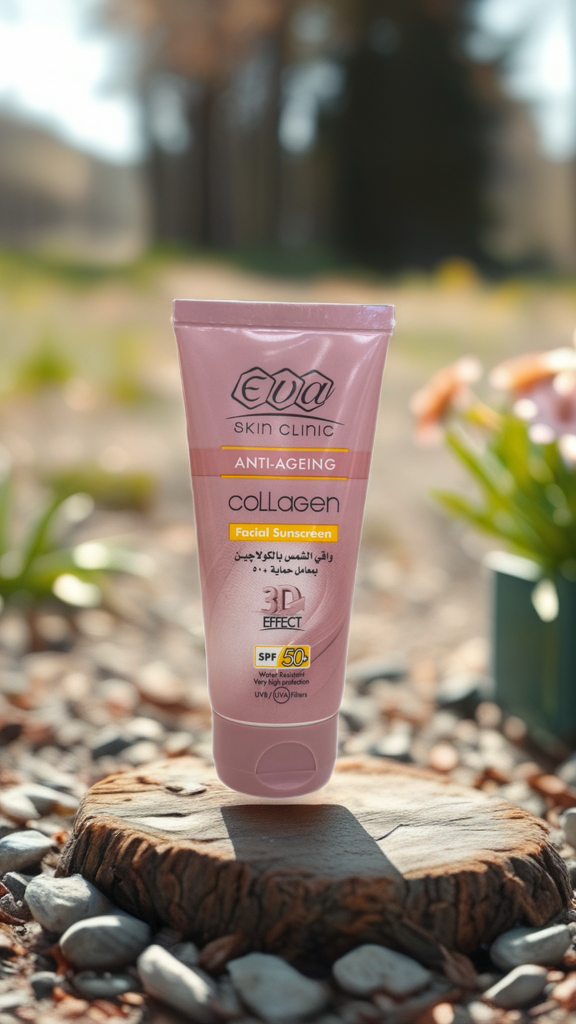 EVA Skin Clinic Collagen Facial Sunscreen SPF 50+
واقي شمس بالكولاجين مضاد للتجاعيد