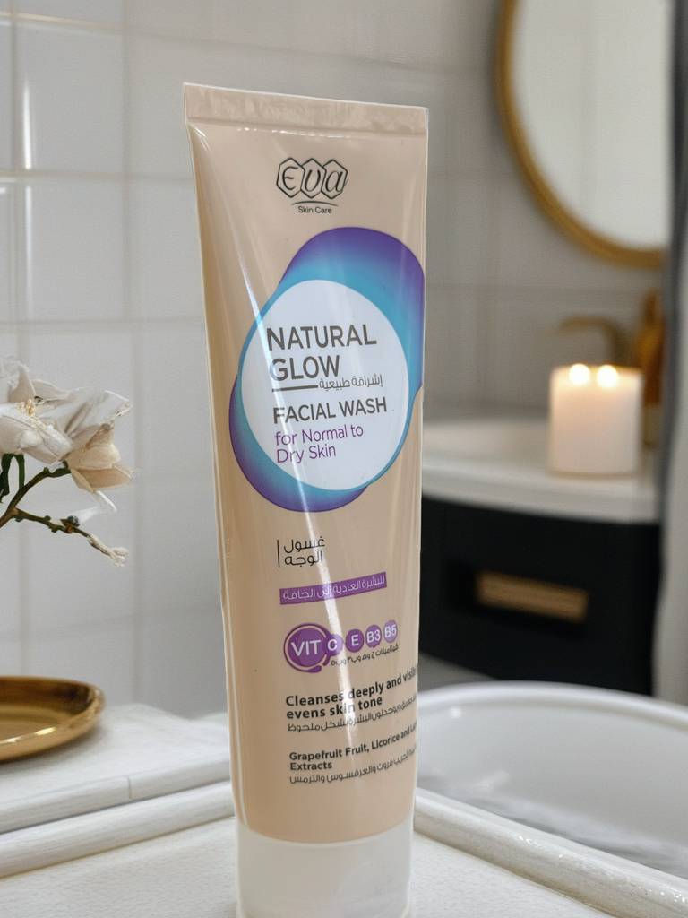 EVA Natural Glow Facial Wash for Normal to Dry Skin 100ml