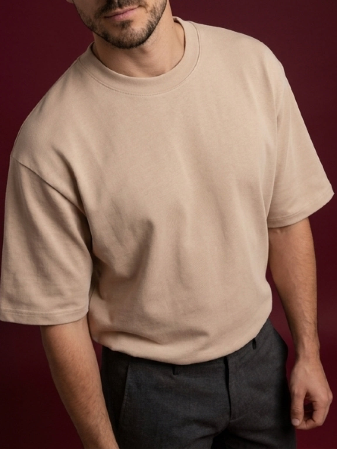 Basic Essential T-Shirt – Beige