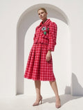 Red Checkered Couture Set